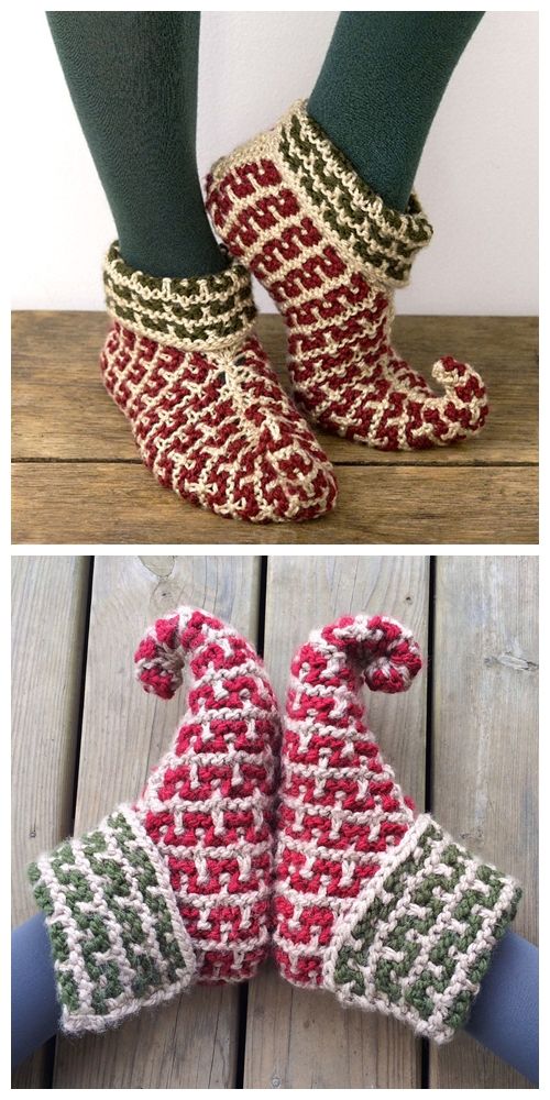 Elf Slippers Free Knitting Pattern - Your Crafts